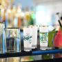 Factory Wholesale 1.5oz 3oz Custom Logo Design Sublimation Ombre Shot Glass Frosted Sublimation Shot Glass with Gold Rim Edge