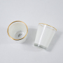 Factory Wholesale 1.5oz 3oz Custom Logo Design Sublimation Ombre Shot Glass Frosted Sublimation Shot Glass with Gold Rim Edge