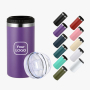 Creative Design Beer Bottle Custom Logo 4 in 1 16oz Skinny Straight Stainless Steel Insulated Slim Powder Coated Can Cooler