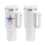 Small Pack 2pcs/ctn RTS  Stocked H2.0 40oz Powder Coated Travel Mug with Handle Stainless Steel 40 oz Tumbler