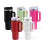 Small Pack 2pcs/ctn RTS  Stocked H2.0 40oz Powder Coated Travel Mug with Handle Stainless Steel 40 oz Tumbler