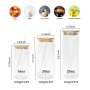 Pre Drilled Snow Globe Glass Cans 12oz 16oz 20oz 25oz Sublimation Double Wall Glass Cans With PP Lids and Straw
