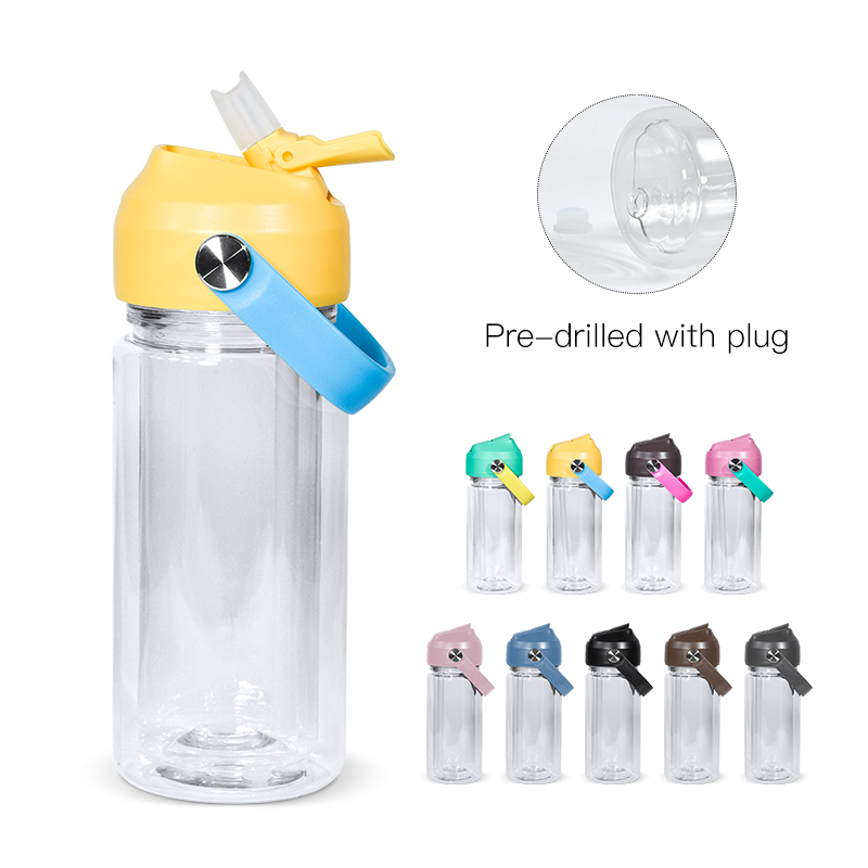 NEW Handle Lid 10oz Plastic Snow Globe Cup with Pre Drilled Hole 10oz Double Wall Snow Globe Cups Glitter Snow Globe Tumbler