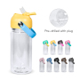 NEW Handle Lid 10oz Plastic Snow Globe Cup with Pre Drilled Hole 10oz Double Wall Snow Globe Cups Glitter Snow Globe Tumbler