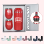logo Insulated Tumblers Termo De Acero Inoxidable Con Tazas Caneca De Chopp 25oz Wine Bucket Gift Set with Wine Tumbler