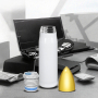 US Warehouse RTS Bullet Tumbler 25PCS/CTN 500ml Stainless Steel Sublimation Blanks Bullet Tumbler with Screw-on Gold Lid