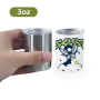 China RTS 3oz Shot Glass Tumbler White Sublimation Blanks Mini Wine Mug Stainless Steel Straight Cup with Metal Straw Clear Lid