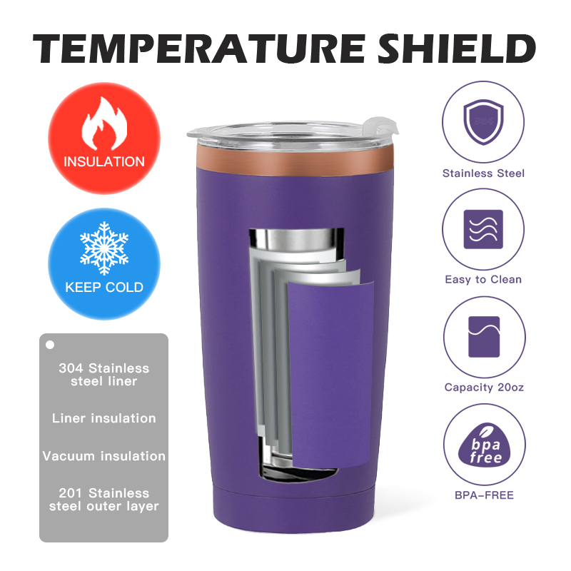 Tumbler Stainless Steel 20 oz Stainless Steel Beer Coffee Mugs 20oz Copper Plated Tumbler Tumbler 20 oz Hot Cold Thermal Flasks