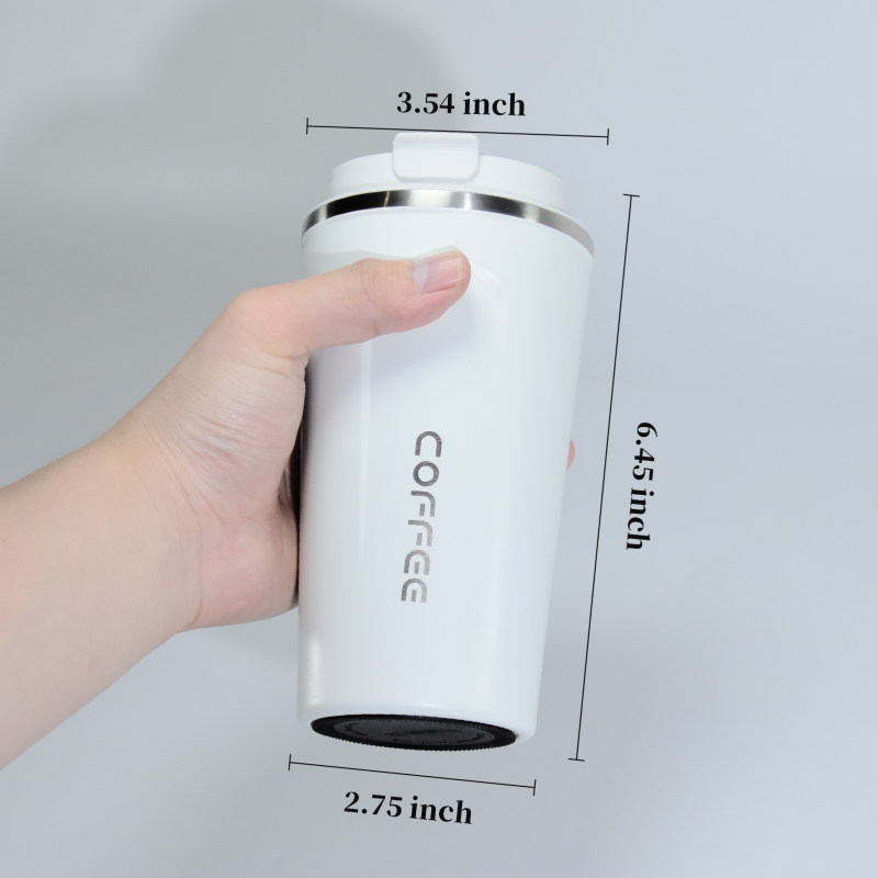 Personalise logo 380ml 510ml Metal Double Walled Insulated Coffee Mug Custom Cups