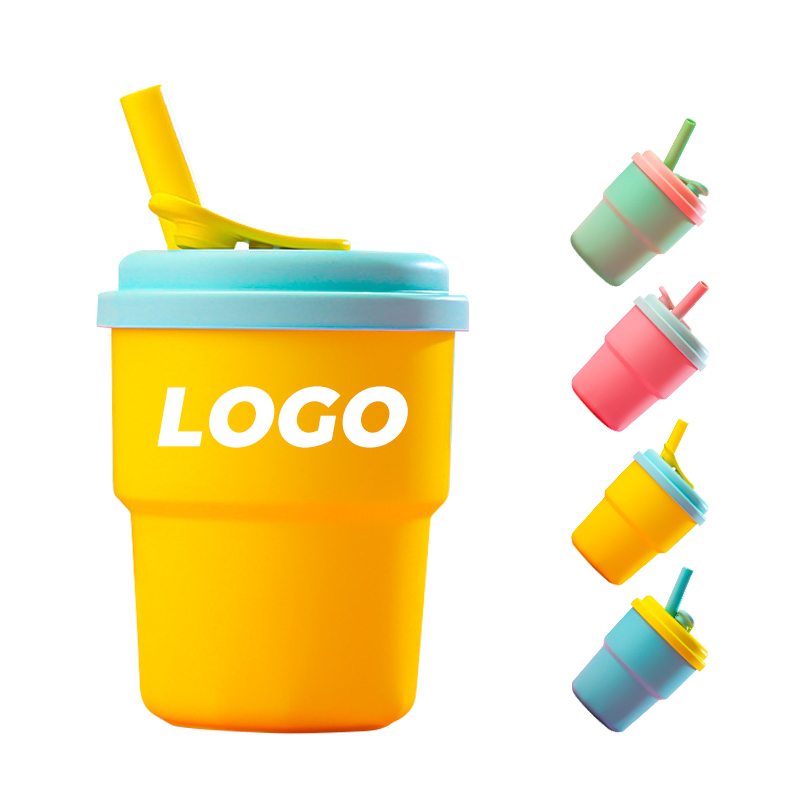 380Ml Food Grade Baby Sippy Cup Colorful Unbreakable Plastic Water Bottle Reusable Travel Coffee Tumbler Mug