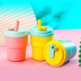 380Ml Food Grade Baby Sippy Cup Colorful Unbreakable Plastic Water Bottle Reusable Travel Coffee Tumbler Mug