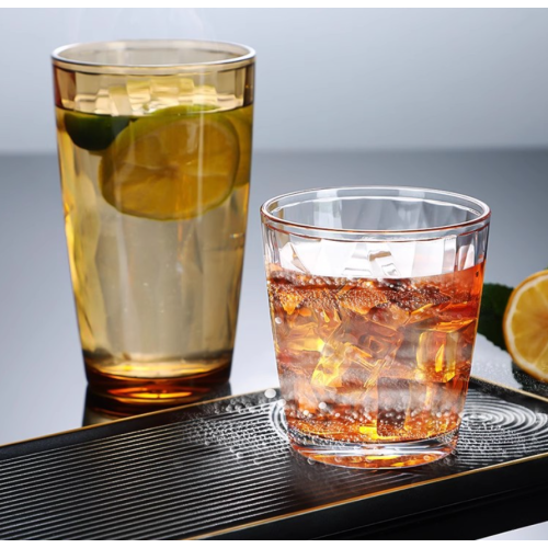 Wholesale Colored 200ml 300ml 500ml Unbreakable Premium Drink PC Acrylic Water Cup High Temperature Resistant Plastic Cup