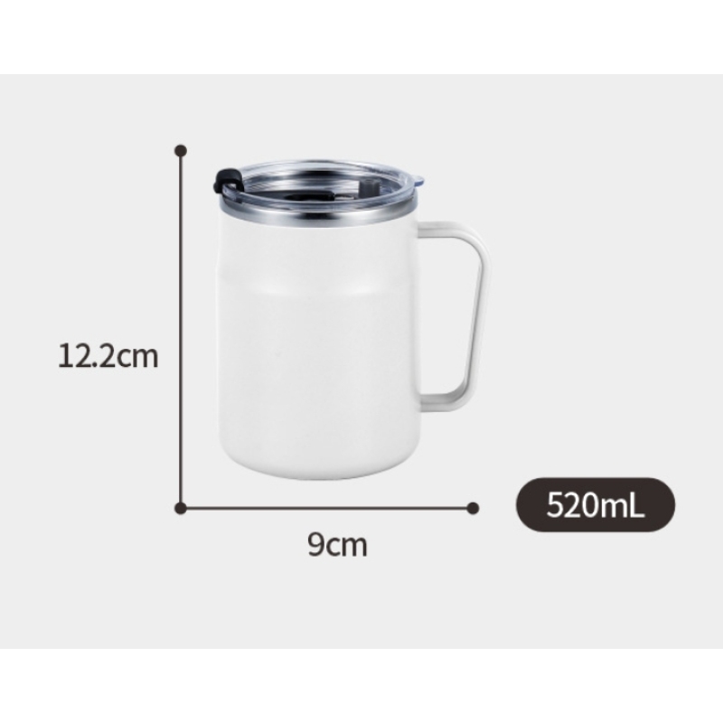420ml 520ml Blank Stainless Steel Travel Mug Coffee Tumbler Water Bottle with Handle Custom logo Coffee Mug
