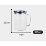 420ml 520ml Blank Stainless Steel Travel Mug Coffee Tumbler Water Bottle with Handle Custom logo Coffee Mug