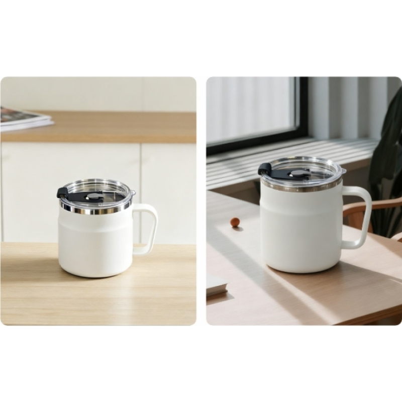 420ml 520ml Blank Stainless Steel Travel Mug Coffee Tumbler Water Bottle with Handle Custom logo Coffee Mug