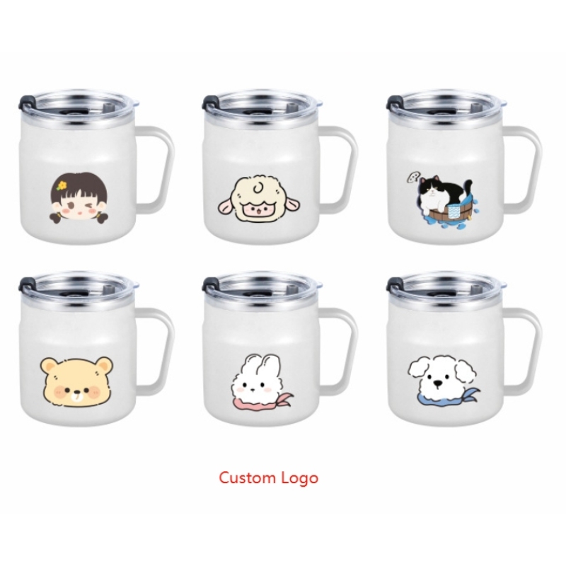 420ml 520ml Blank Stainless Steel Travel Mug Coffee Tumbler Water Bottle with Handle Custom logo Coffee Mug