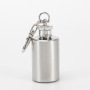 Wholesale 1oz Hip Flask Key Chain Cylinder Stainless Steel SS201 Portable Outdoor Camping Metal Wine Flask Keychain for Wine