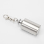 Wholesale 1oz Hip Flask Key Chain Cylinder Stainless Steel SS201 Portable Outdoor Camping Metal Wine Flask Keychain for Wine
