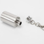 Wholesale 1oz Hip Flask Key Chain Cylinder Stainless Steel SS201 Portable Outdoor Camping Metal Wine Flask Keychain for Wine