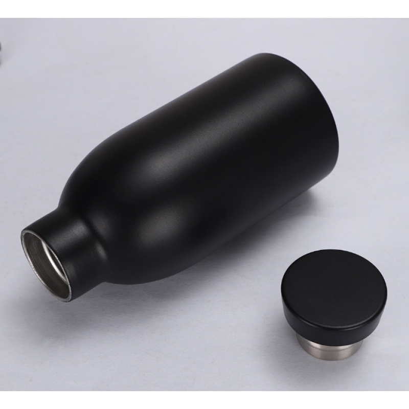 Custom Insulated Water Bottle Tumbler Double Wall Stainless Steel Outdoor Travel Thermal Drinking Bottle 350ml 500ml with Strap