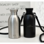 Custom Insulated Water Bottle Tumbler Double Wall Stainless Steel Outdoor Travel Thermal Drinking Bottle 350ml 500ml with Strap