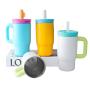 DSY Custom Logo 14oz Stainless Steel Vacuum Insulated Tumbler with New Leak Proof Lid and Straw Dust Cover Antislip Bottom