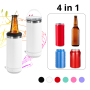 Metal Cup Custom Powder Coated 4 in 1 Universal Can Cooler with Speaker Stainless Steel Insulated Tumbler 16 oz Metal Can Cooler