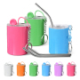 RTS HOT Mini 3oz Stainless Steel Colored Sublimation Straight Tumbler Shot Glass Tumbler with Metal Straw and Keychains