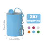 RTS HOT Mini 3oz Stainless Steel Colored Sublimation Straight Tumbler Shot Glass Tumbler with Metal Straw and Keychains