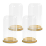 RTS 25pcs/ctn  Glass Decoration 18oz DIY Snow Scene Cup 18oz clear Sublimation Glass Candle Jar with Wooden Lids