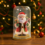 RTS 25pcs/ctn  Glass Decoration 18oz DIY Snow Scene Cup 18oz clear Sublimation Glass Candle Jar with Wooden Lids