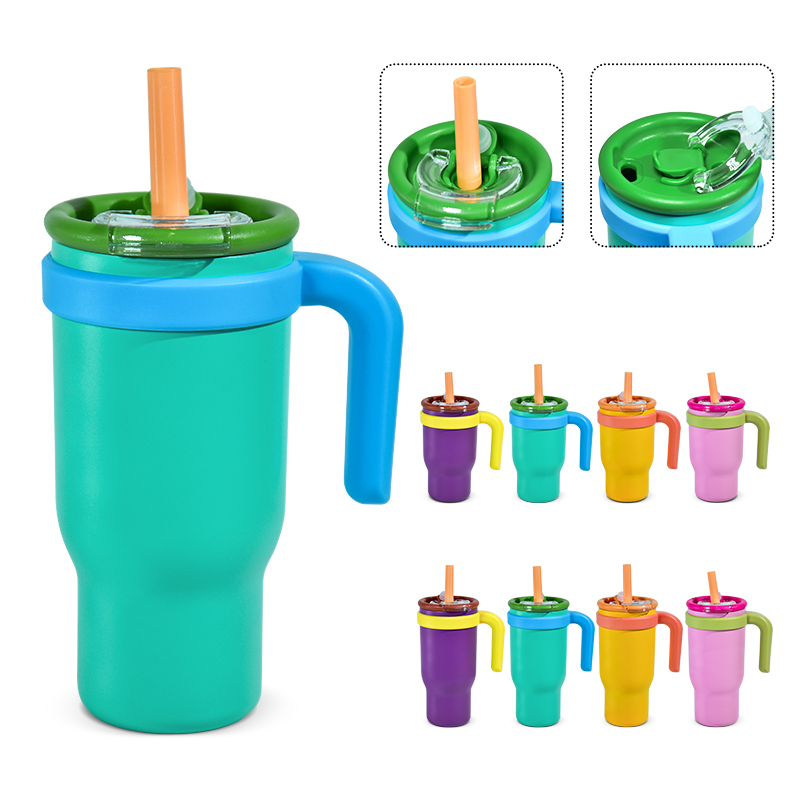 Sippy Cups Voor Peuters 14oz Powder Coated Colored Stainless Steel Kids Water Bottle Cups Tumblers Water Bottle Stainless