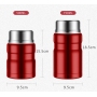 500ml 750ml Factory Wholesale Food Warmer Insulated Vacuum Stainless Steel Double Walled Straight Food Flask Jar with Spoon