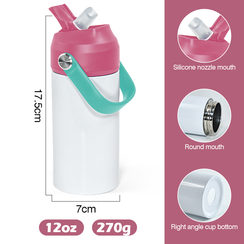 NEW Custom Wholesale Kids Water Bottles 12oz Double Wall Stainless Steel Sublimation Kids Water Bottle Thermal Vacuum Mini Flask