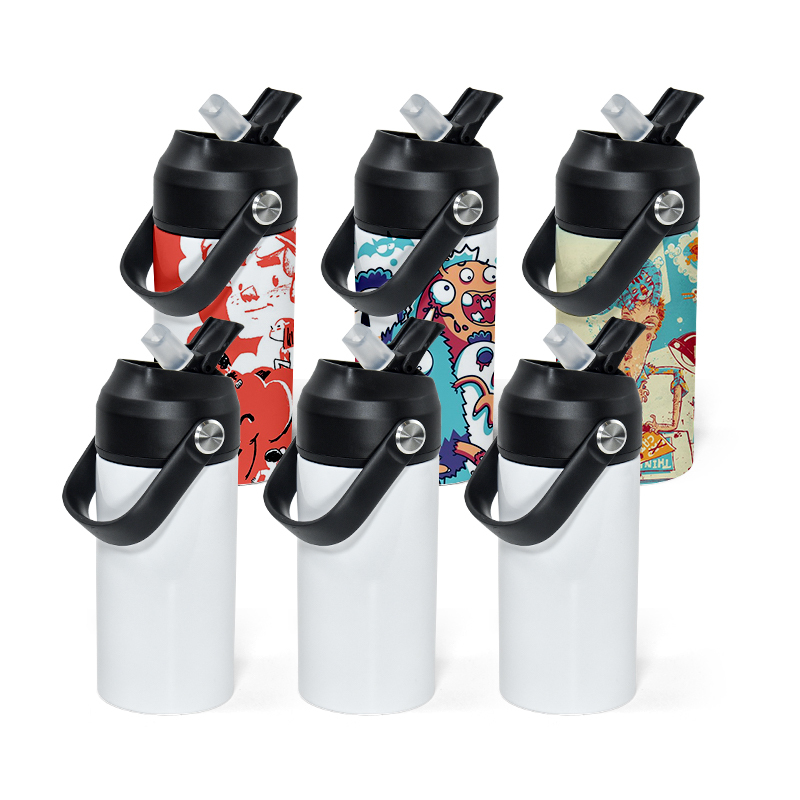 NEW Custom Wholesale Kids Water Bottles 12oz Double Wall Stainless Steel Sublimation Kids Water Bottle Thermal Vacuum Mini Flask