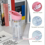 US Warehouse in Stock Sippy Cup with Pre Drilled Hole 10oz Double Wall Plastic Tumbler with Colors Lids Snow Globe Cup 60pcs/ctn