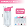US Warehouse in Stock Sippy Cup with Pre Drilled Hole 10oz Double Wall Plastic Tumbler with Colors Lids Snow Globe Cup 60pcs/ctn