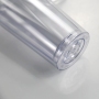 16oz clear Acrylic Double Wall Tumbler Plastic 20oz Insulated Double Wall Transparent Clear Acrylic Tumblers With Dome Lid Straw