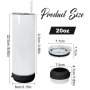 RTS US 25pcs 20oz Stainless Steel Straight Wireless Music Mixed Color Speaker Smart Sublimation Blanks Business Gifts Cup