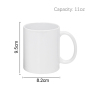RTS Stock 6pcs 11oz Ceramic Mug Sublimation Blanks Glossy Coffee Mug White Sublimation Individual Box Cup