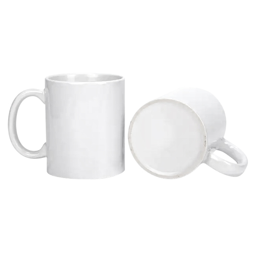 RTS Stock 6pcs 11oz Ceramic Mug Sublimation Blanks Glossy Coffee Mug White Sublimation Individual Box Cup