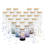 RTS USA Warehouse 16oz Sublimation Double Wall Snow Globe Glass Can Pre-drilled Hole Plug with Bamboo Lid and Plastic Straw