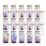 RTS USA Warehouse 16oz Sublimation Double Wall Snow Globe Glass Can Pre-drilled Hole Plug with Bamboo Lid and Plastic Straw