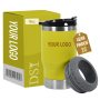 Custom LOGO Double Wall 14oz Can Cooler Stainless Steel Beer Cooler 4 in 1 VACUUM INSULATED TUMBLER Insulator Holder with 2 Lids