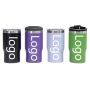Custom Logo 14oz Can Cooler Stainless Steel 304 Coffee Mug Powder Coated Drinking Travel Cup Insulated Can Cooler with Dual Lids