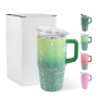 New Coming 20oz Double Wall Rhinestone Bedazzled Bling Luxury  Tumbler with Handle and Straw
