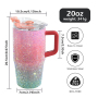 New Coming 20oz Double Wall Rhinestone Bedazzled Bling Luxury  Tumbler with Handle and Straw