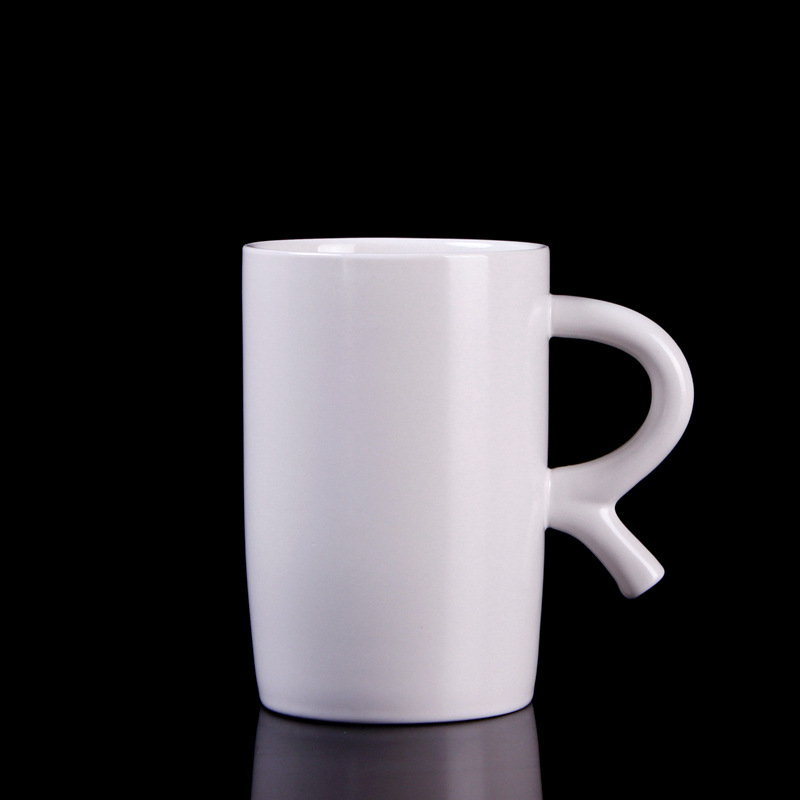 Customized Logo Ceramic Mug Blank White Coffee Cups Plain Mugs White Ceramic Customized Colors Coffee Tea Cups Can