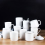 Customized Logo Ceramic Mug Blank White Coffee Cups Plain Mugs White Ceramic Customized Colors Coffee Tea Cups Can