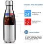 Gym Sport Style 500ml Rubber Painting Finished Drinking Bottle Stainless Steel Custom Shaped Water Bottles